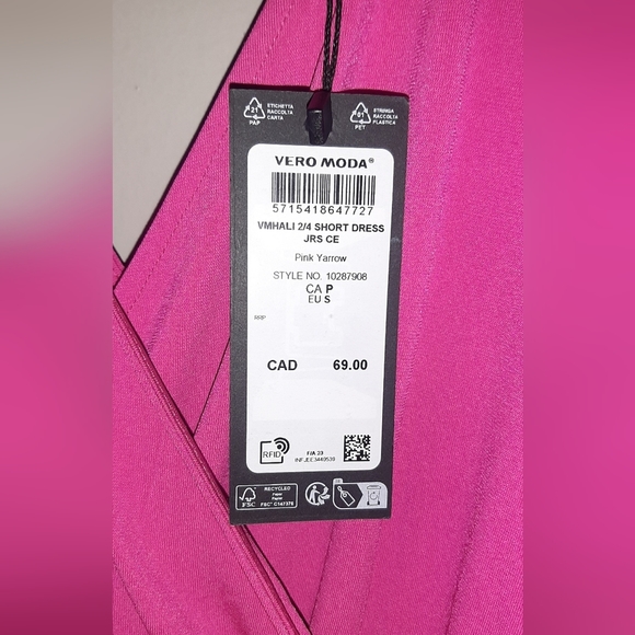 Vero  moda hot pink dress size small - Picture 4 of 4